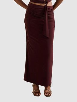 Forever New - Burgundy Jazelle Petite Jersey Maxi Skirt