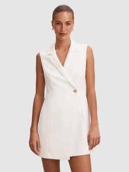Forever New - White Winslet Wrap Blazer Mini Dress