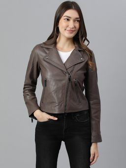 WOODS - Women Brown Notch Neck Jackets