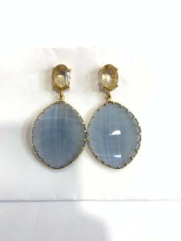 BEAUTY SPOT JEWELLERY - Celestial Mist Oval Drop Earrings