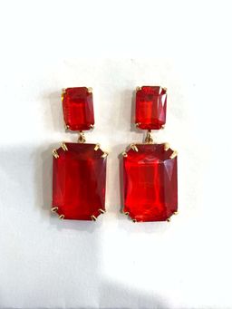 BEAUTY SPOT JEWELLERY - The Royal Crimson Red Drops Earrings