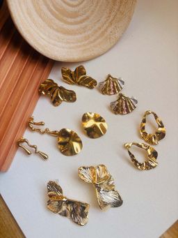 Niska - Statement 18K Gold Plated Anti Tarnish Earrings (Pack Of 6)