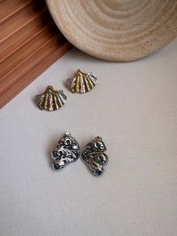 Niska - Statement 18K Gold Plated Anti Tarnish Earrings (Pack Of 2)