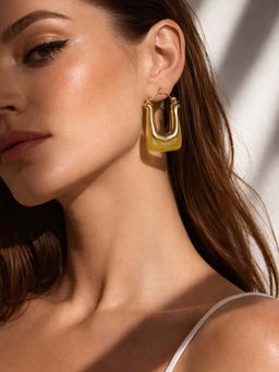 Niska - Yellow Statement 18K Gold Plated Anti Tarnish Earrings