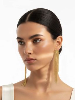 Niska - Golden Drift Demi-Fine Tassel Earrings