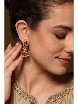 Biba - Women Multicolor Brass Jhumka