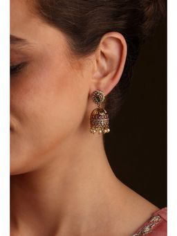 Biba - Women Multicolor Brass Jhumka