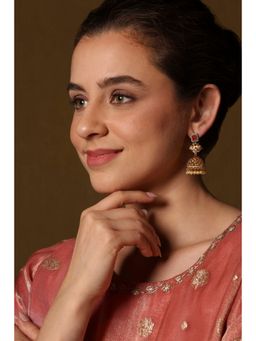 Biba - Women Multicolor Brass Jhumka