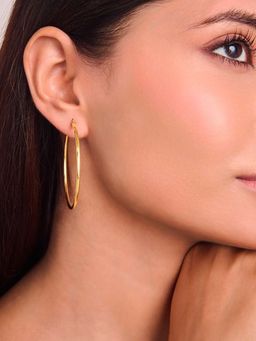 ELRA - Waterproof and Anti-Tarnish 18K Gold Plated Golden Halo Hoop Earrings