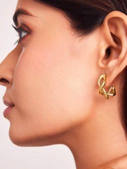 ELRA - 18K Gold Plated Sunny Spiral Hoop Earrings