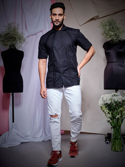 Echke - Black Zara Cotton Shirt