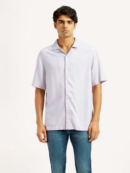 Levi's - Men's Solid Lavender Camp Shirt