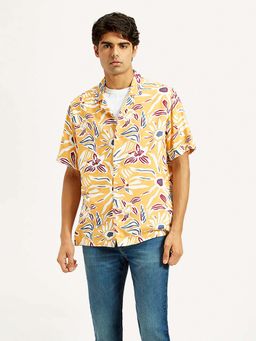 Levi's - Men's Floral Yellow Camp Shirt
