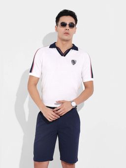 The Indian Garage Co - Cream Solid Polo T-Shirt