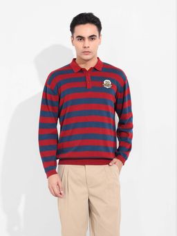 The Indian Garage Co - Red Stripes Polo T-Shirt