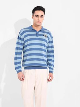 The Indian Garage Co - Blue Stripes Polo T-Shirt