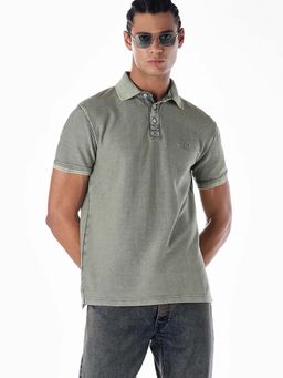 Jack & Jones - Men's Regular Fit Green Polo T-Shirt