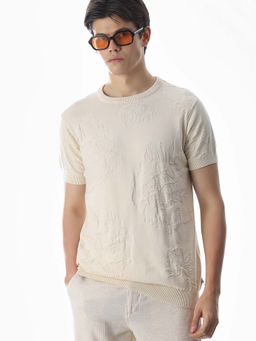 Jack & Jones - Men's Regular Fit Off White T-Shirt