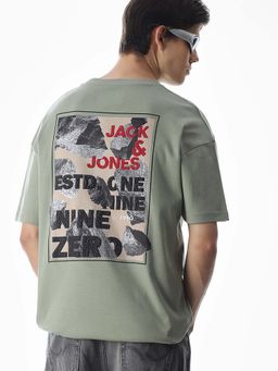 Jack & Jones - Men's Oversized Green T-Shirt