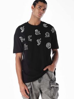 Jack & Jones - Men's Oversized Black T-Shirt