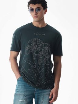 Jack & Jones - Men's Regular Fit Green T-Shirt