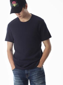 Jack & Jones - Men's Regular Fit Navy Blue T-Shirt