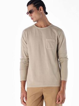 Jack & Jones - Men's Regular Fit Beige T-Shirt