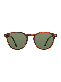 PRIVE REVAUX - Unisex UV Protected Green Lens Round Sunglasses