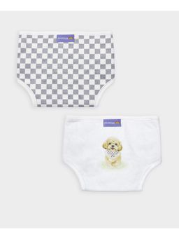 Mi Arcus - Soft 100% Cotton Printed & Check Design Diaper Cover (Pack of 2)
