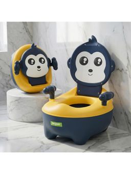 BAYBEE - Blue Potty Seat For Kids With Anti-Skid Base & Backrest Support (18-24 Months)