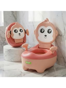 BAYBEE - Pink Potty Seat For Kids With Anti-Skid Base & Backrest Support (18-24 Months)