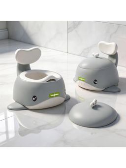 BAYBEE - Grey Potty Seat For Kids With Anti-Skid Base & Splash Guard (18-24 Months)
