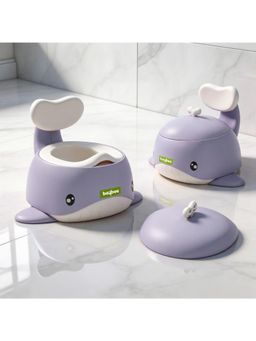BAYBEE - Purple Potty Seat For Kids With Anti-Skid Base & Splash Guard (18-24 Months)