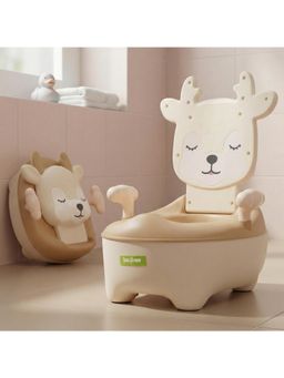 BAYBEE - Beige Potty Seat For Kids Baby Potty Seat With Anti-Skid Base (18-24 Months)