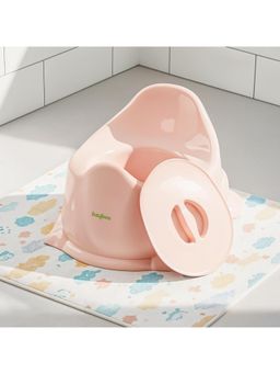 BAYBEE - Pink Western Toilet Potty Seat For Kids Baby Potty Training Plastic Seat (6-12 Months)