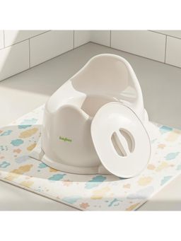 BAYBEE - White Western Toilet Potty Seat For Kids Baby Potty Training Plastic Seat (6-12 Months)