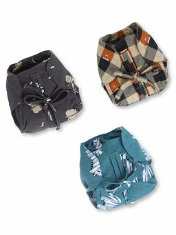 Cocoon Care - Bamboo Cotton Printed Knitted Nappy For Babies (Pack of 3)