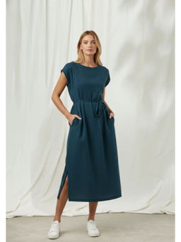 Doodlage - Erna Blue Midi Dress with Belt