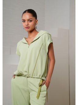 The Dapper Lady - Oversized Green Hoodie