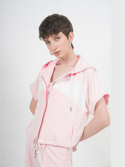 The Dapper Lady - Colorblock Pink Hoodie