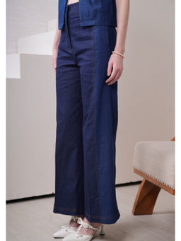The Dapper Lady - Denim Dusk Blue Pant