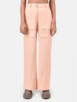 Genes Lecoanet Hemant - Women'S Straight Fit Cotton Light Twill Pink Cargo