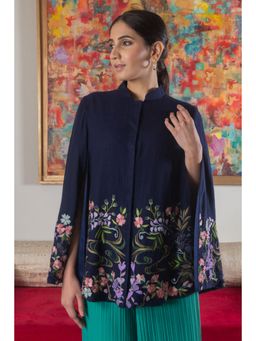 MAULI CASHMERE - Garden Bloom In Blue Cape