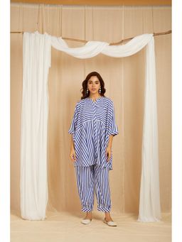 PINKSKY - Cotton Printed Blue Co-Ord (Set of 2)