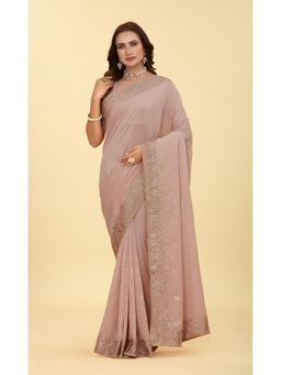 Gahan - Georgette Saree with Water Sequins Work with Unstitched Blouse
