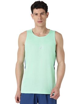 ASICS - Green Panel Detail Sleeveless T-shirt