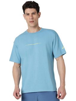 ASICS - Blue Bold Back And Front Print Ss T-shirt