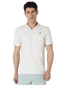 ASICS - Cream Rib Placket Polo T-shirt