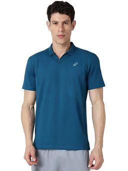 ASICS - Teal Rib Placket Polo T-shirt