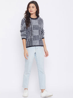 Madame - Grey Color Sweater For Womens